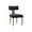 Charcoal - Linen - Natural Frame, variant on Guyou Dining Chairs Set of 2, Mid-Century Modern Linen Upholstered Kitchen Chairs with Curved Backrest, Wooden Side Chairs for Dining Kitchen Living Room Bedroom, Beige