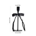 thumbnail image 3 of Black Metal Taper Candle Holder with Satin Bow - Gothic Halloween Table Centerpiece, Fall Harvest Indoor Display for Mantel, Home & Holiday Decor, 3 of 5