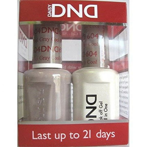 DND Nail Polish Gel & Matching Lacquer Set (604 - Cool Gray)