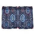 thumbnail image 7 of Yayeee Kitchen Curtains Light Filtering 27"x24" Rod Pocket Short Cafe Window Panel, Blue Fireworks Pattern, 7 of 7