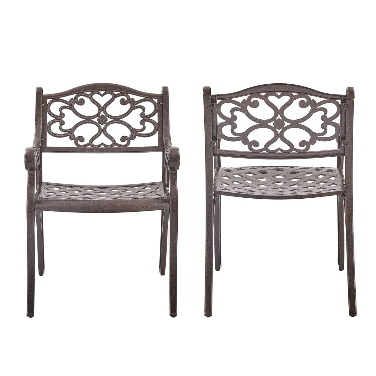 Kepooman Outdoor Dining Table, Round Patio Bistro Tempered Glass Table Top, Outside Clearance Banquet Furniture for Garden Pool Side Deck Lawn, Bronze Finished Kepooman Outdoor Dining Table, Round Patio Bistro Tempered Glass Table Top, Outside Clearance Banquet Furniture for Garden Pool Side Deck Lawn, Bronze Finished