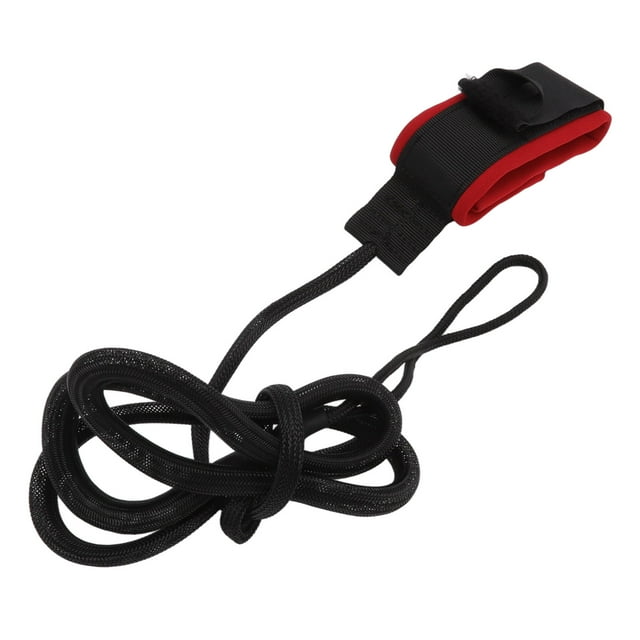 Adjustable Surfboard Foot Rope, Portable Non Break Uniform Strength Strong Elasticity Easily Attach Paddle Board Foot Rope Practical For Fixing Ankles Black And Red