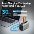 thumbnail image 3 of ALLPOWERS PB100 24000mAh Power Bank, 100W PD Fast Charging Portable Charger with LED Display & Light for Travel, Camping, Emergency, 3 of 10