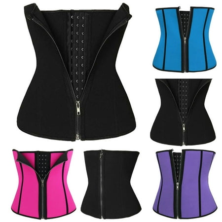 

Women As Shaping Underwear Abdomen Waist Corset Adjust Zipper Girdle Body Corset Purple