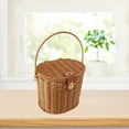 thumbnail image 6 of Woven Fruit Basket Carrier Durable PP and Iron Construction for Wedding Gifts and Vegetable Storage, 6 of 8