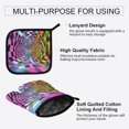 thumbnail image 3 of Yayeee Oven Mitts and Pot Holder Set of 2 Heat Resistant Kitchen Gloves Baking Hot Pad, Green Wavy Plaid, 3 of 5