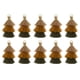 thumbnail image 1 of 10Pcs Mini Borlas Tri-Capa de 1.6" Charm de Bolsa Bohemio Llavero para Proyectos DIY (Marrón Claro/Amarillo/Verde), 1 of 7