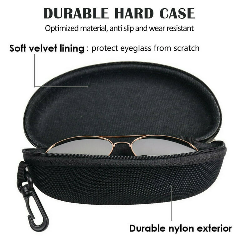 iGeyzoe Glasses Case 4 Pack, Eyeglasses Case For Women men, PU