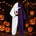 thumbnail image 5 of Halloween Onesie Adult Pumpkin Hooded Pajamas for Women Men, Flannel Long Sleeve Loose Fit Jumpsuit, Warm Casual Loungewear for Fall Winter Home Wear, 5 of 6