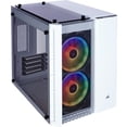 thumbnail image 3 of Corsair Crystal 280X RGB Micro-ATX Case, 2 RGB Fans, Tempered Glass - White, 3 of 8