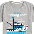 thumbnail image 3 of Instant Message - Transportation - Parts Of A Fishing Boat - Toddler & Youth Short Sleeve T-Shirt, 3 of 6