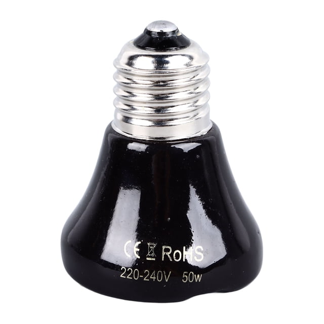 Lámpara de calor para reptiles, emisor de calor de cerámica, sin bombillas de calor emisoras de luz, para pollo, gatos, loros, 50w