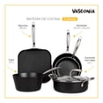 thumbnail image 2 of Batería de Cocina 6 Piezas Vasconia Urban de Aluminio - Negro, 2 of 15