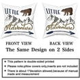 thumbnail image 4 of Little Adventure Throw Pillow Cover - The Mountains are Calling Navy Blue Pillow Case Arrow Campfire Bear Woodland Adventure Cushion Cover Decorative Square 18x18 Inch Pillowcase Set of 2, 4 of 7