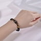 thumbnail image 4 of Natural Tiger Eye Stone 26 Letters Obsidian Elastic Rope Bracelet For Men, 4 of 5