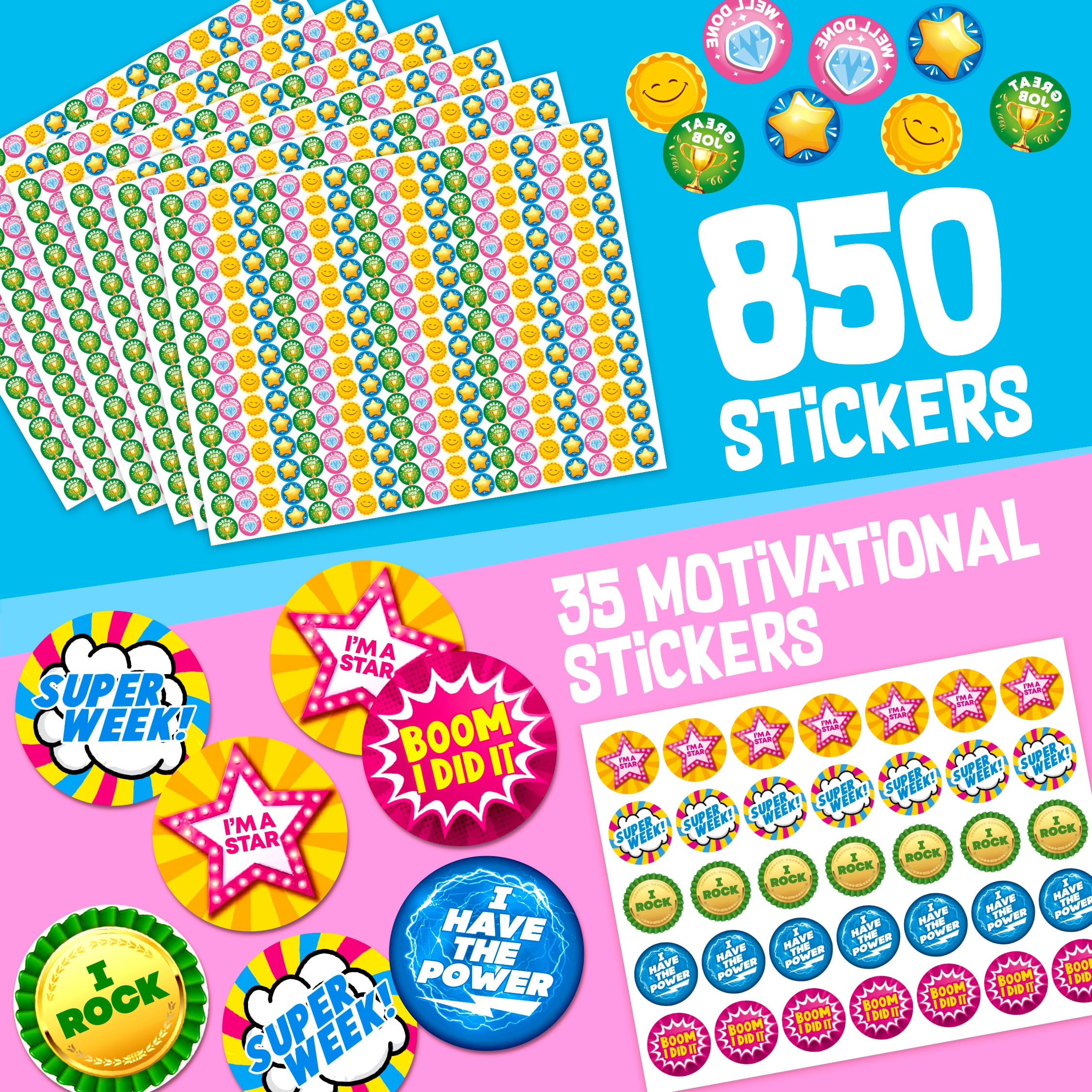 Learn & Climb Behavior Reward Chart System Pad with 15 Chore Charts & 850 Stickers to Motivate Kids’ Responsibility & Good Habits