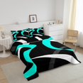 thumbnail image 3 of Erosebridal Geometric Stripe Comforter Sets Toddler Size,Abstract Artwork Comforters & Duvets,Geometry Lines Decor,Reversible,2pcs, 3 of 7