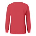 thumbnail image 5 of Kagetolytai Chandails pour Femmes Mode Décontractée Unie Manches Longues Col Rond Pull Haut Blouse Hoodies pour Femmes Rouge S, 5 of 5
