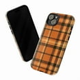 thumbnail image 3 of Rust Orange Plaid Phone Case, Classic Fall Tartan Check Pattern iPhone Cover, Cozy Autumn Aesthetic Protective Case for iPhone 16 15 14 13 12 11 Plus Pro Max Mini, 3 of 6