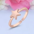 thumbnail image 3 of 6mm Star Toe Band Ring 925 Sterling Silver Thin Adjustable Stylish Rings For Women, 3 of 5