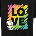 thumbnail image 3 of Peanuts - Rainbow Love Scribble - Ladies Short Sleeve Classic Fit Tee, 3 of 6