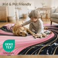 thumbnail image 4 of ODIKA 9'x12' Washable Area Rug Non-Slip, Chair-Friendly With Gradient Veined Swirls And Gold Accents Marble Abstract Refined Structured for Dining Room, Basement, Large Office, 4 of 7