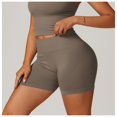 thumbnail image 2 of LYMAYTER Women Yoga Shorts for S-XL ‌Non-Roll Waist Biker Shorts High-Waist Quick-Dry Seamless Shorts, 2 of 9