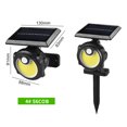 thumbnail image 2 of lampara solar Irfora 56COB Luces de pared con energía solar con estaca de tierra Control de iluminación e inducción humana y 3 modos IP65 Focos de paisaje al aire libre resistentes al agua para patio, Irfora lampara solar, 2 of 2
