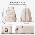 thumbnail image 3 of Backpack for College High Middle School Fashion Student Bag Cute Aesthetic Bookbag for Teens White One Size, 3 of 7