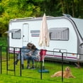 thumbnail image 4 of Gymax 16 Panel 40'' Height Pen Fence w/ Lock Indoor Outdoor Foldable Fencing Gate, 4 of 10