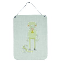 Carolines Treasures BB5744DS1216 Alphabet S for Sheep Wall or Door Hanging Prints 12WX16H multicolor