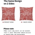thumbnail image 6 of Red Boho Throw Pillow Covers 16x16 Inch Bohemian Carpet Ethnic Decorative Square Pillow Cases Bohemian Carpet Ethnic Cushion Covers Farmhouse Home Decor for Sofa Couch Outdoor Set of 2, 6 of 6