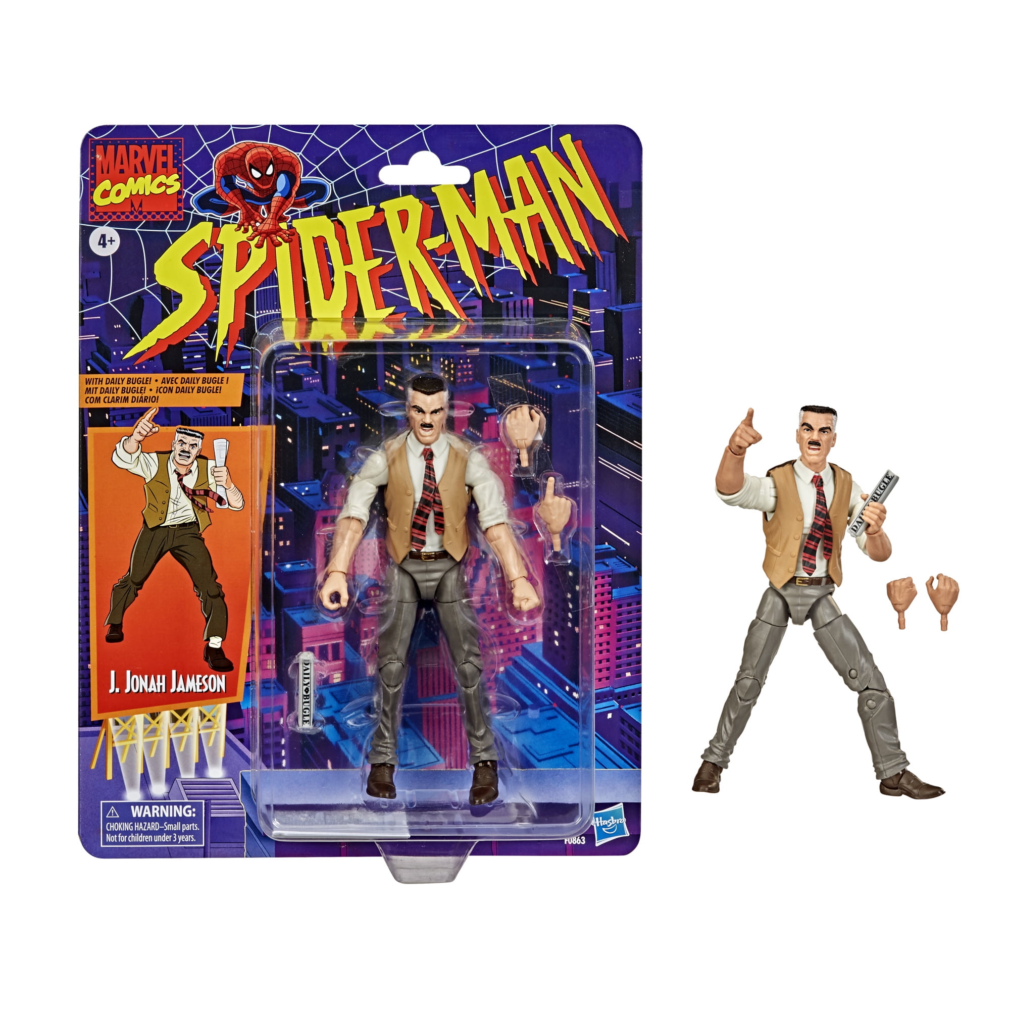Hasbro Marvel Legends Series - Figurine rétro J. Jonah Jameson de 15 cm