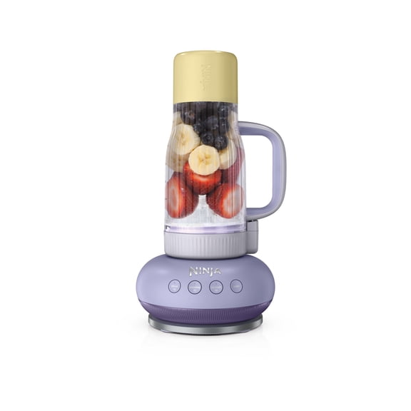 Ninja BlendBOSS 26-Oz Personal Blender, for Smoothies & Frozen Drinks, Travel Tumbler with LeakProof Easy Sip Chug and Straw Lid, Auto-iQ Technology, 1200PW, DB351PR Lavender Lemonade