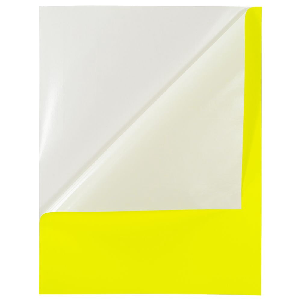 JAM Paper Full Page Shipping Labels, 8.5 x 11, Neon Yellow, 10 per Pack