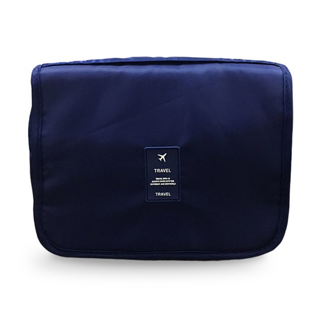 Colgante Bolso de aseo Oxford Paño Cosmético Organizador de gran capacidad con gancho Bolsas de almacenamiento Bolsas de almacenamiento Bolsas de baño Azul Oscuro Sweethay HA010962-05