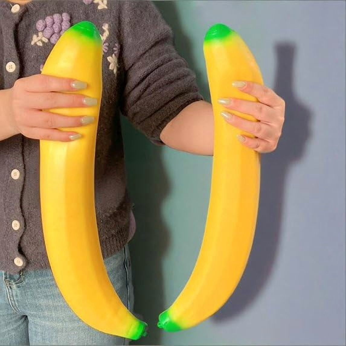 Giant Banana Squishy, 17.7 x 3 in Jumbo Banana Stress Relief Toy, Big Squishy Banana Fidget for Desk, Office Decor