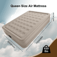 thumbnail image 4 of Queen Air Mattress with Built-in Pump - 18" Extra Thick Inflatable Bed for Camping & Home,Khaki,3-Min Self Inflating with Carrying Bag., 4 of 7