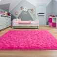 thumbnail image 6 of Homore Cute Fluffy Velvet Carpet Soft Washable Area Rugs for Bedroom/ Living Room Decoration,9'x12',Hot-Pink, 6 of 8
