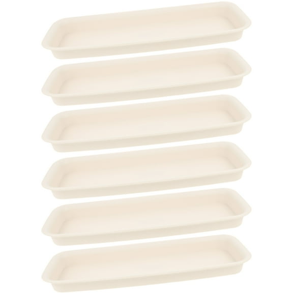 6 Pcs Planter Trays Rectangular Water Bottom for Flower Pots