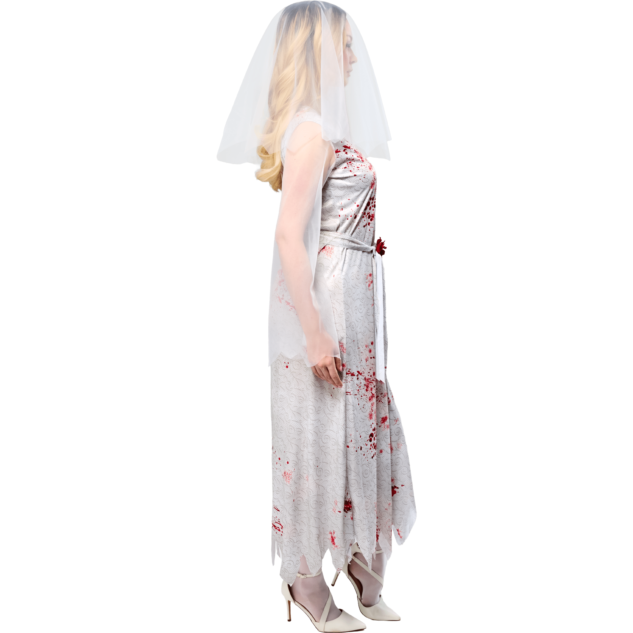 Ghost Bride Halloween Costume for Adults, Women's Size S (4/6), by Way to Celebrate