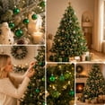 thumbnail image 6 of Fllostpr 24PC Electroplated Christmas Ball Ornaments, Shatterproof Hanging Decor Set for Xmas Tree Wreath Garland Party Indoor, Green 1.2", 6 of 7