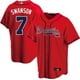 thumbnail image 1 of uniforme de béisbol mlb braves acuna jr swanson harris ii warriors jersey bordado, 1 of 5