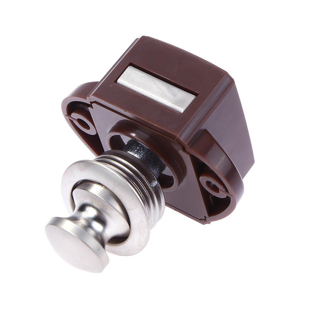 Camper Car Push Lock Caravan Cabinet Drawer Latch Button Locks for Furniture Hardware Tool,Brown High Quality