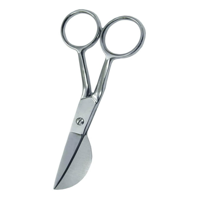 ziyahi 7" Duckbill Applique Scissors for Thread Tufted Carpet Handles Applique Duckbill Fabric Shears Silver