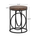 thumbnail image 5 of Tribesigns Modern Round End Table with Thick Wood Top, 20”Sofa Side Table Coffee Table Cocktail Table with Unique Black O-Shaped Base, Midcentury Accent Table Nightstand for Living Room Bedroom, 5 of 5