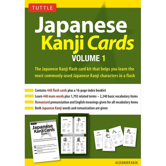 Tuttle Flash Cards: Japanese Kanji Cards Kit Volume 1: Learn 448 Japanese Characters Including Pronunciation, Sample Sentences & Related Compound Words (Other)