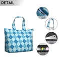 thumbnail image 5 of Colorful Buffalo Check Travel Duffel Retro Plaid Patterned Weekender Bag with Geometric Elements, Lightweight Overnight Tote, 5 of 5