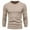 Khaki, variant on Hrsba Mens Crewneck Sweater Long Sleeve Solid Color Loose Knit Pullover Warm Base Layer Knit Sweater Men Casual for Fall Winter