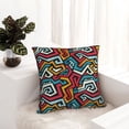 thumbnail image 6 of Pofeuu Geometry Print Double-sided plush pillowcase Square Throw Pillow Covers Pillows Cover for Living Room Bedroom Sofa Couch Cushion Cover（No pillow core）-18"x18", 6 of 7